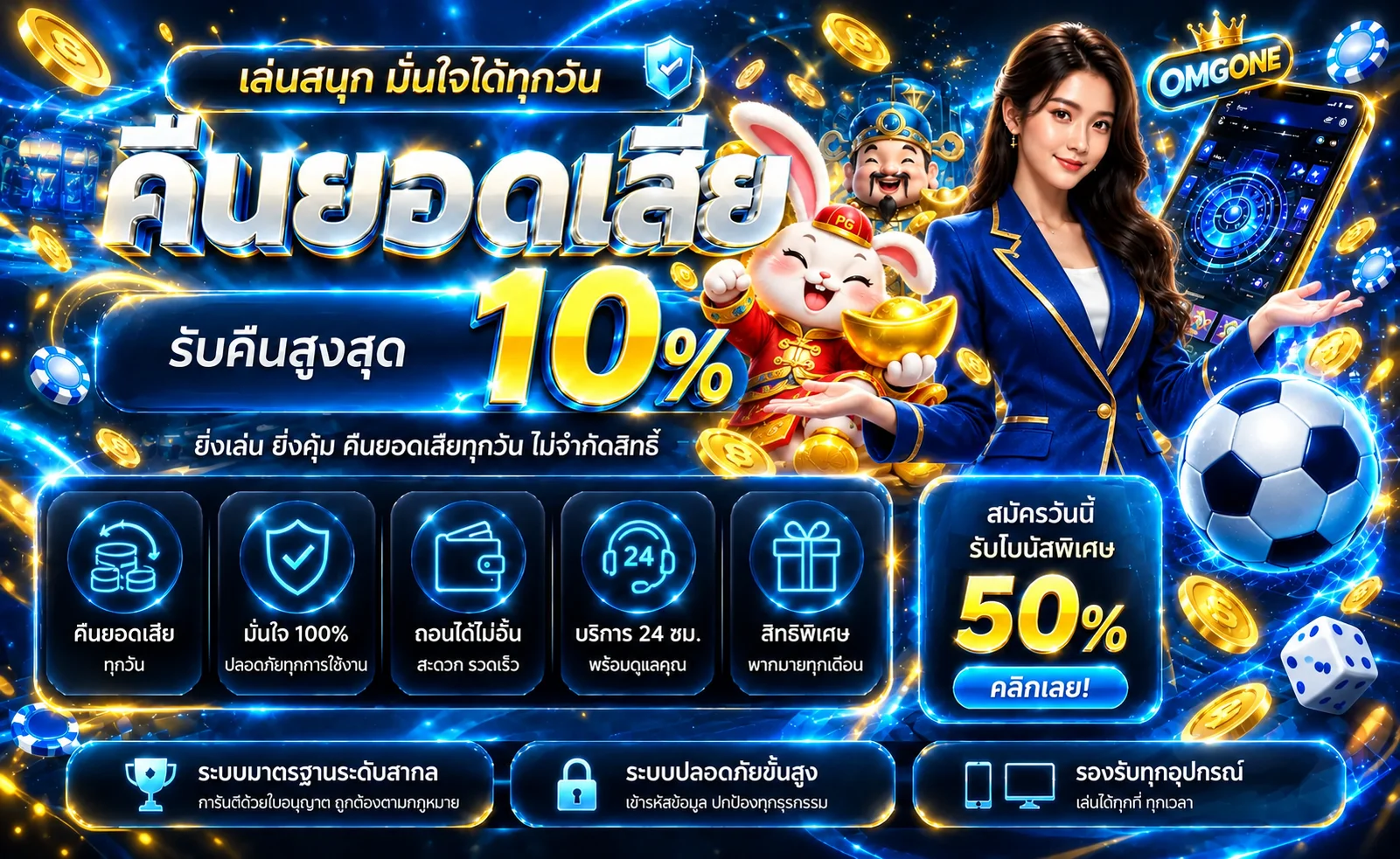 OMGONE ทางเข้าเว็บตรง | สล็อต บาคาร่า แทงบอล ครบ