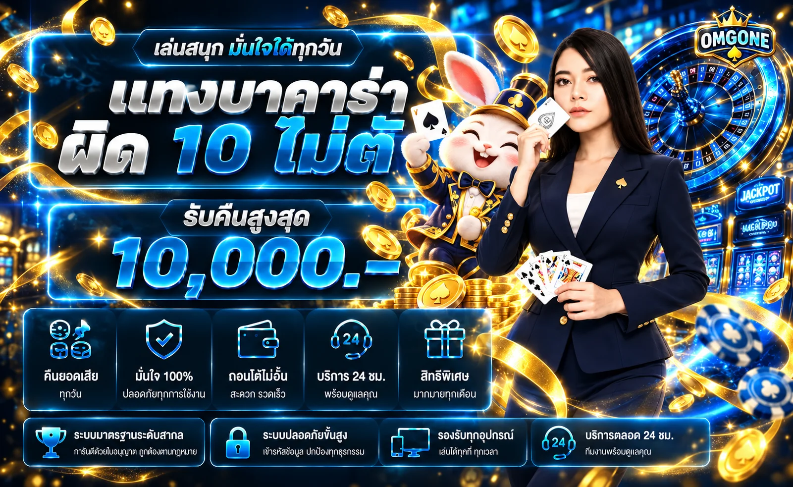 แบนเนอร์ OMGONE บาคาร่าและข้อมูลคืนยอด